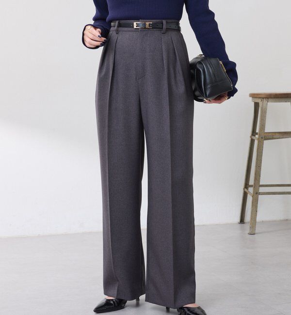  「ウールライクタックパンツ」|チノ|