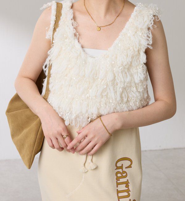  「クロップドニットベスト」|ニット・セーター|オフホワイト