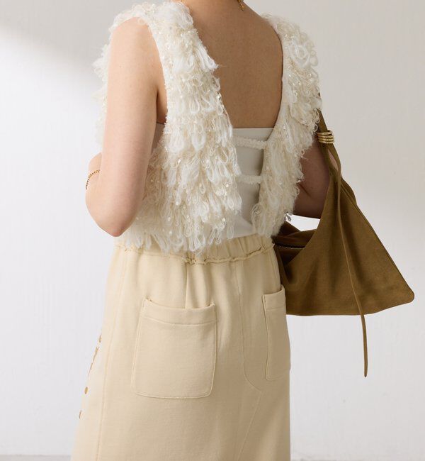  「クロップドニットベスト」|ニット・セーター|