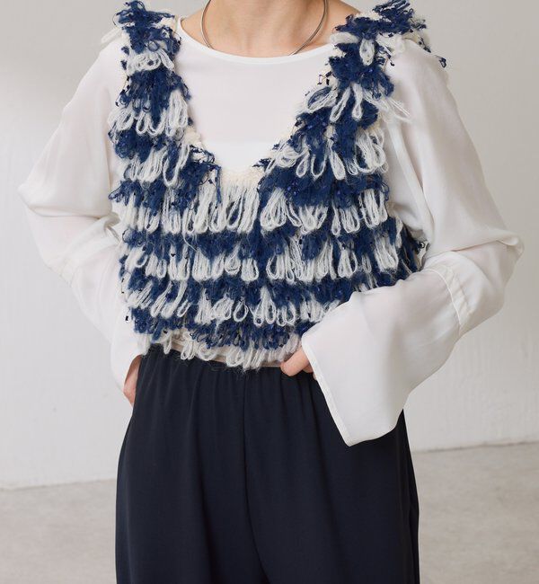  「クロップドニットベスト」|ニット・セーター|