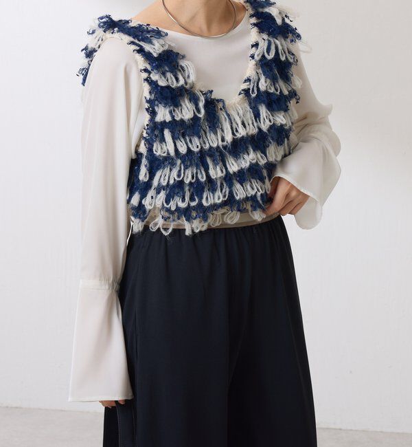  「クロップドニットベスト」|ニット・セーター|