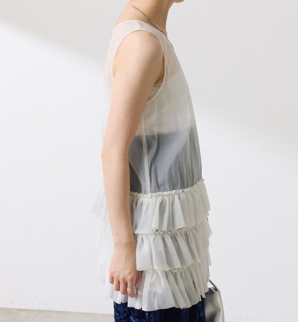  「	オーガンジーティアードチュニック」|シャツ・ブラウス|