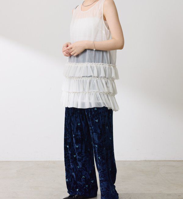  「	オーガンジーティアードチュニック」|シャツ・ブラウス|