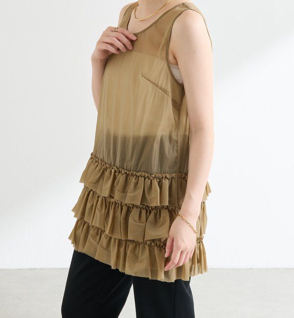  「	オーガンジーティアードチュニック」|シャツ・ブラウス|
