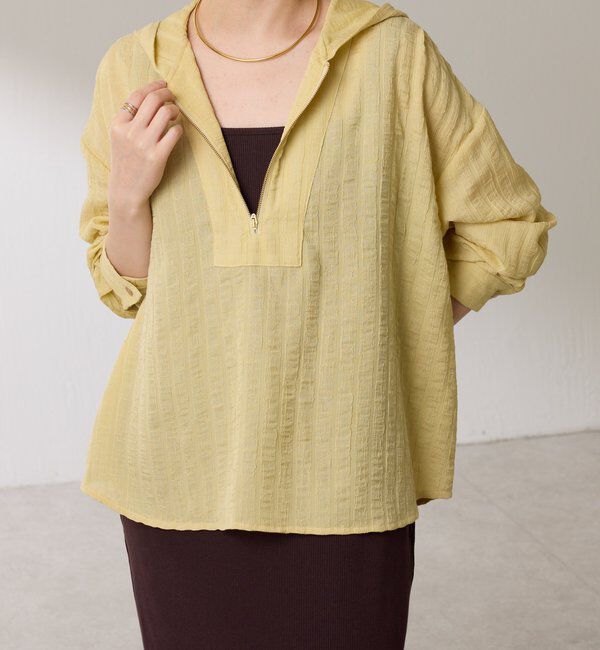  「【ロングシーズン活躍◎】シアークレープパーカー」|シャツ・ブラウス|