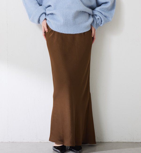  「【IDE監修大きめサイズ/WEB限定リバイバル】サテンマーメイドスカート」|スカート|