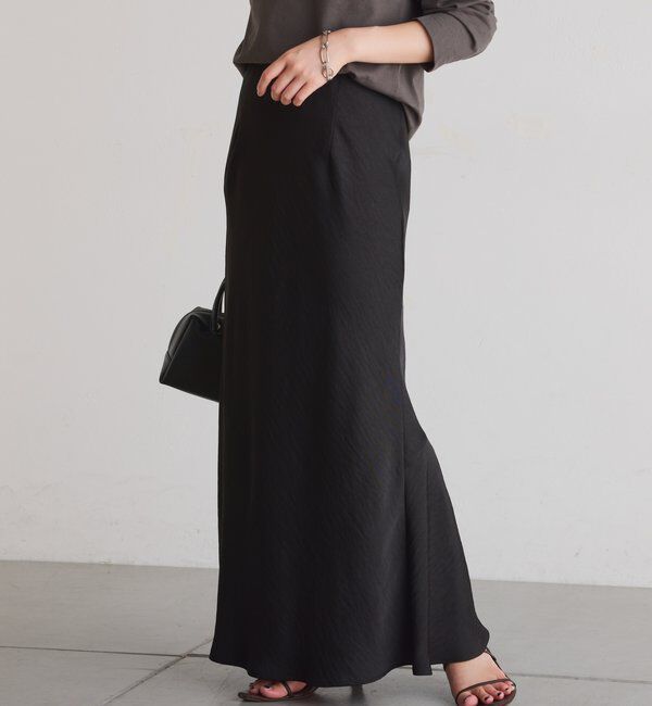 「【IDE監修大きめサイズ/WEB限定リバイバル】サテンマーメイドスカート」|スカート|