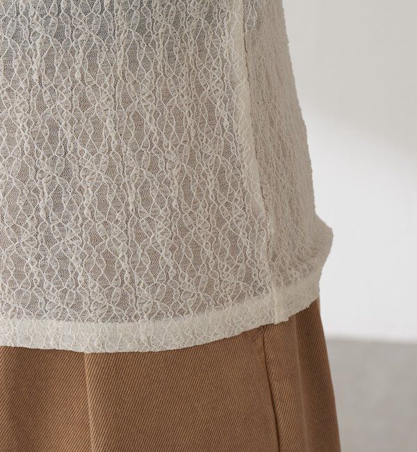  「QanosレースパッチワークロンT」|Tシャツ・カットソー|