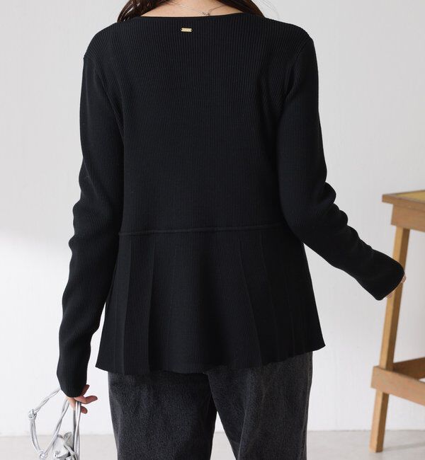  「リブペプラムカーディガン」|ニット・セーター|