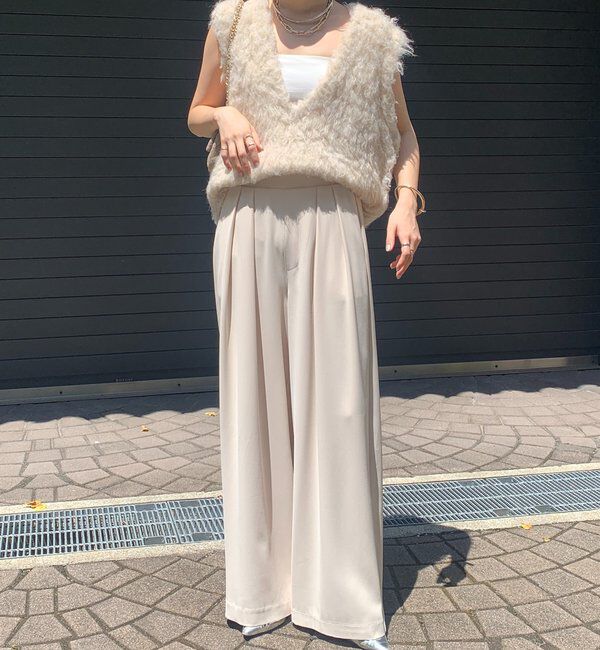  「【累計販売数3万枚突破/22色４サイズ展開！】タックワイドパンツ」|チノ|