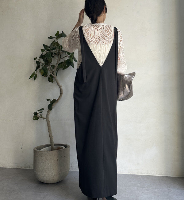  「【新色追加/前後2WAYで着られる】深Vワンピース」|ワンピース|