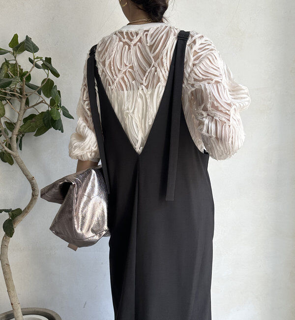  「【新色追加/前後2WAYで着られる】深Vワンピース」|ワンピース|