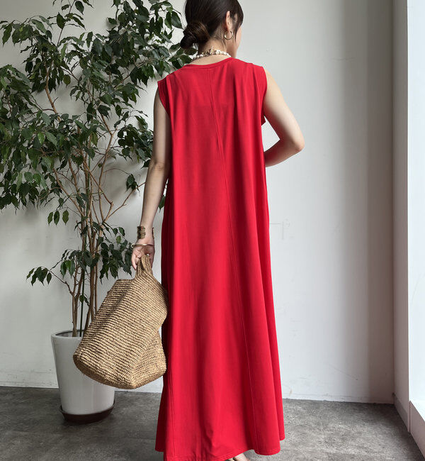  「シルケットスムースフレアカットワンピース」|ワンピース|