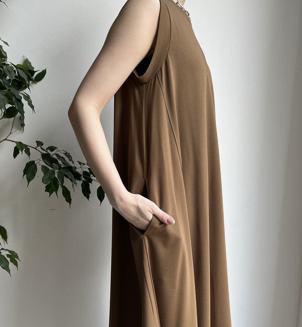  「シルケットスムースフレアカットワンピース」|ワンピース|