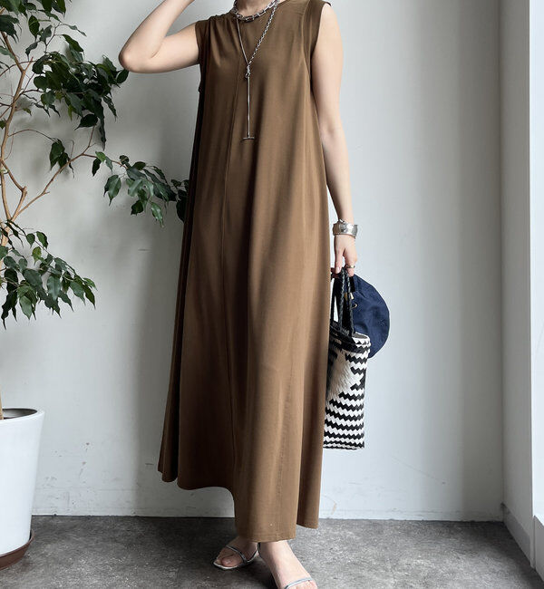  「シルケットスムースフレアカットワンピース」|ワンピース|