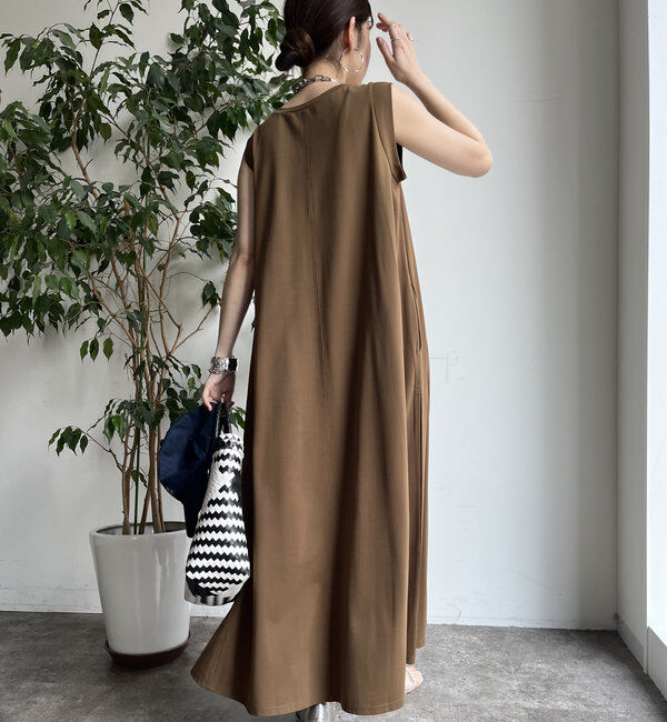  「シルケットスムースフレアカットワンピース」|ワンピース|