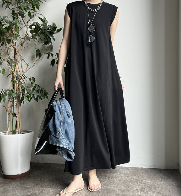  「シルケットスムースフレアカットワンピース」|ワンピース|