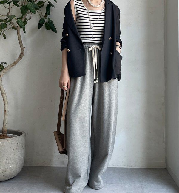  「ボーダースクエアニットタンク」|ニット・セーター|