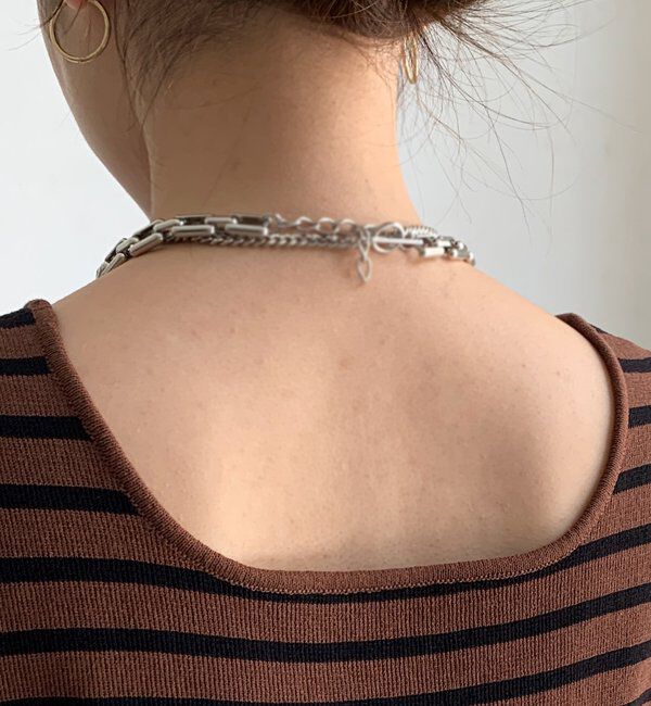  「ボーダースクエアニットタンク」|ニット・セーター|