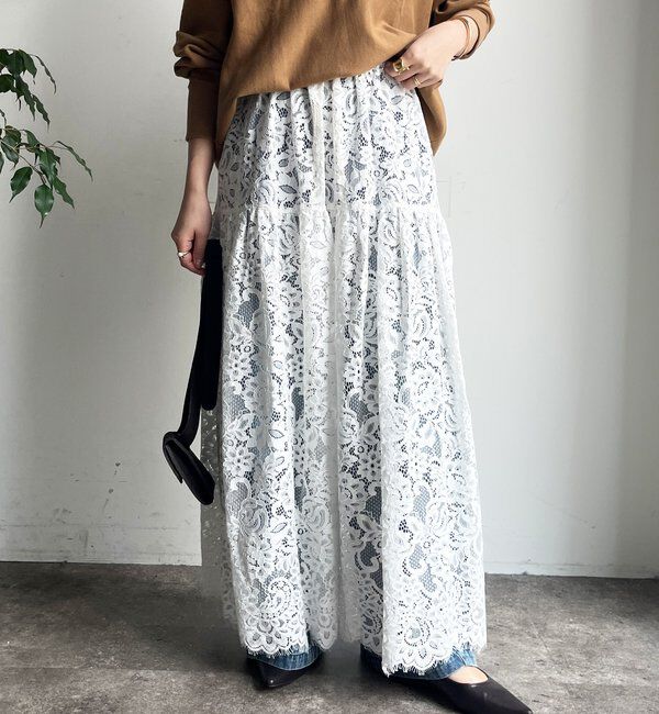  「スカラレースフレアスカート」|スカート|