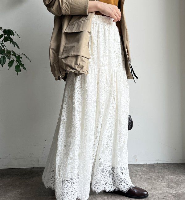  「スカラレースフレアスカート」|スカート|