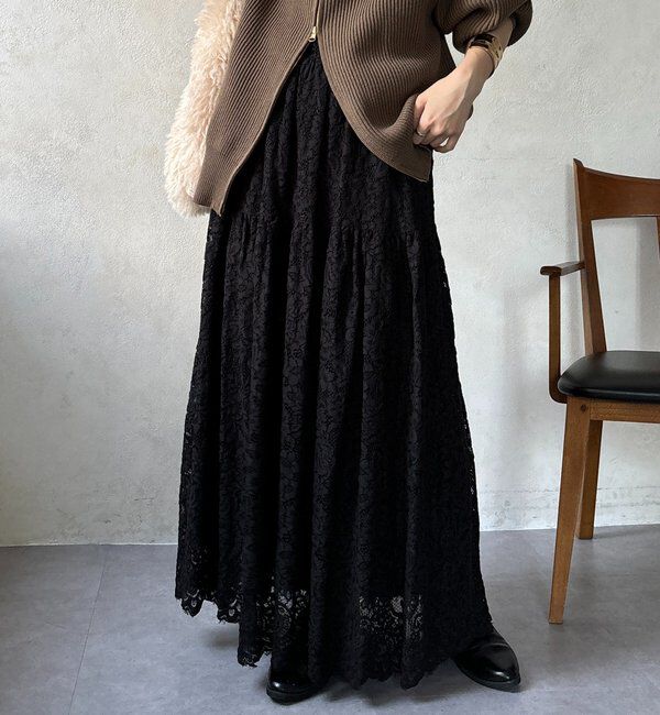  「スカラレースフレアスカート」|スカート|