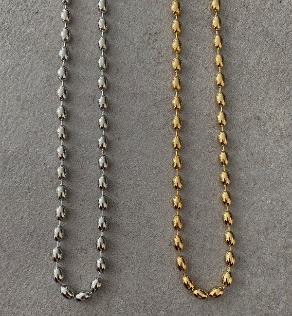  「【インフルエンサー SAKURA企画】アレルギー対応 オーバルチェーンネックレス」|ネックレス|