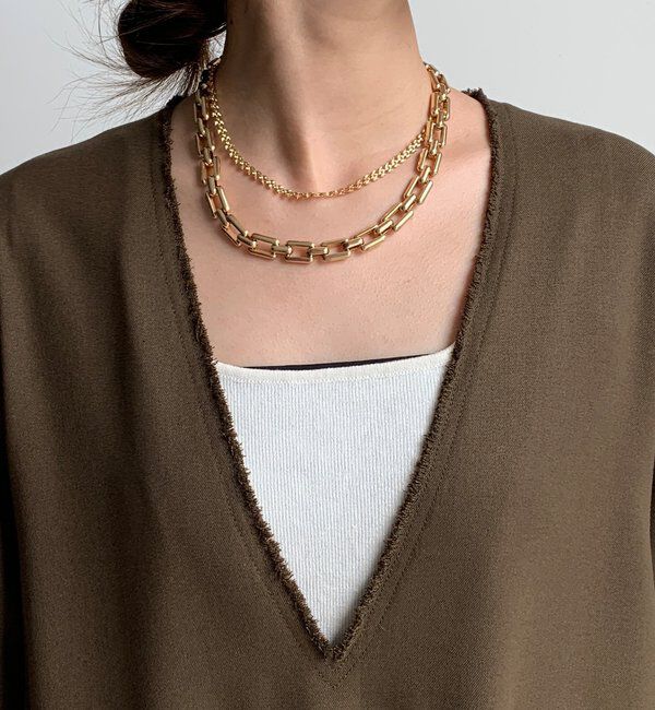  「深Vチュニックワンピース」|ワンピース|