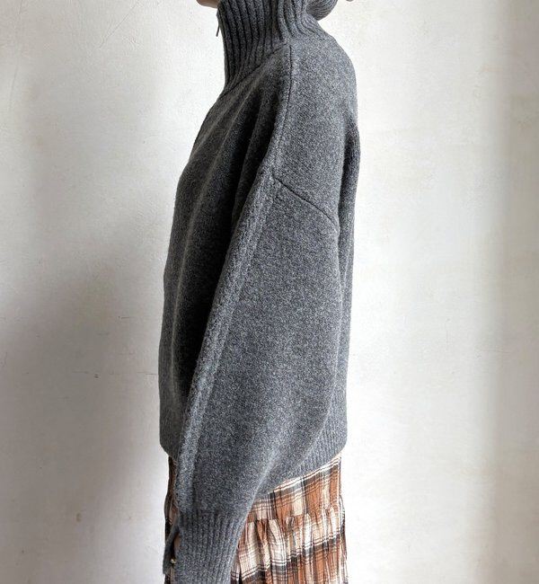  「【WEB限定】ダブルジップニットブルゾン」|カーディガン|