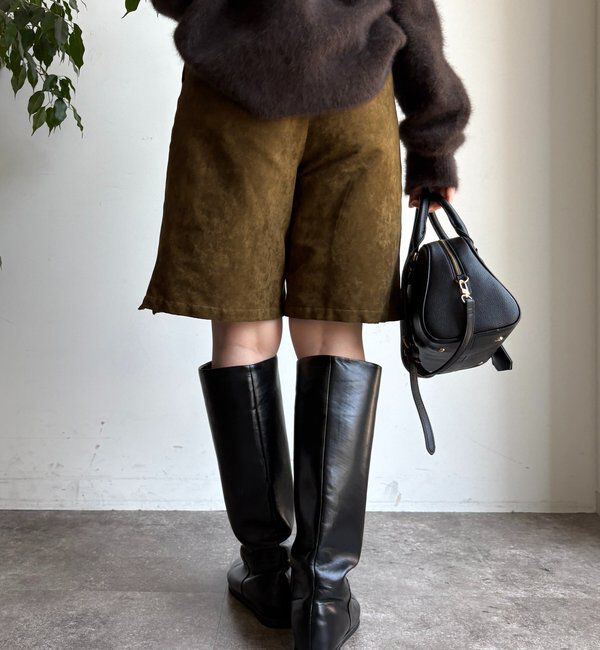  「【セットアップ対応】フェイクスエードショートパンツ」|チノ|