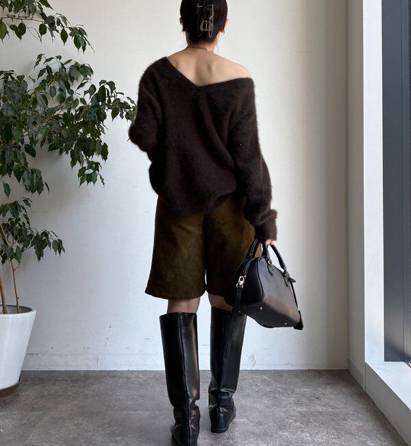  「【セットアップ対応】フェイクスエードショートパンツ」|チノ|