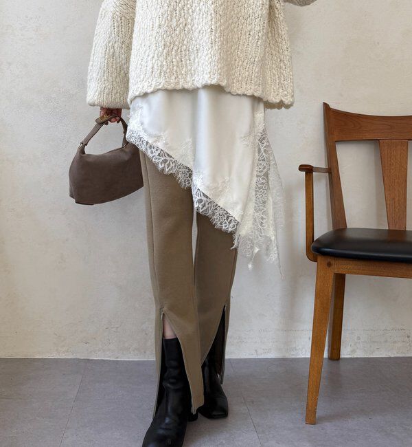  「サイドファスナーレギンスパンツ」|チノ|