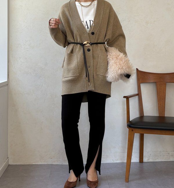  「サイドファスナーレギンスパンツ」|チノ|