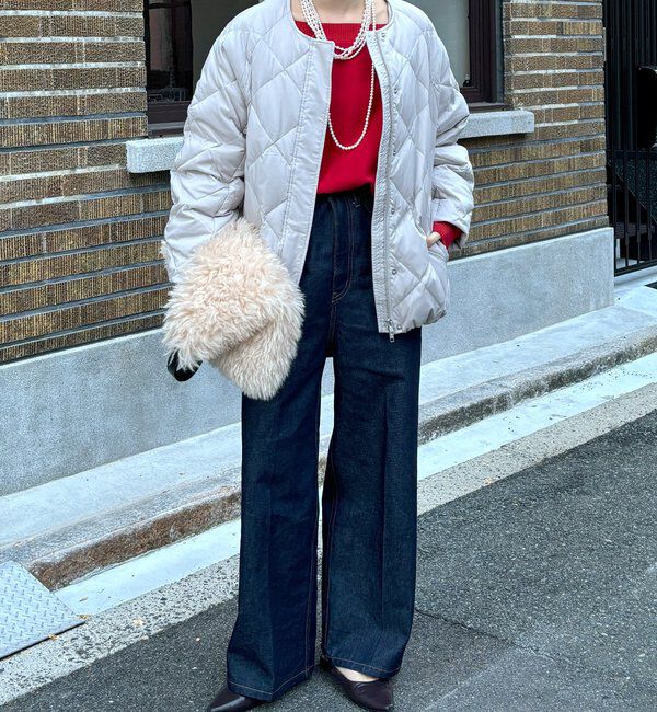  「ストレッチタフタ袖リブショートダウン」|その他|