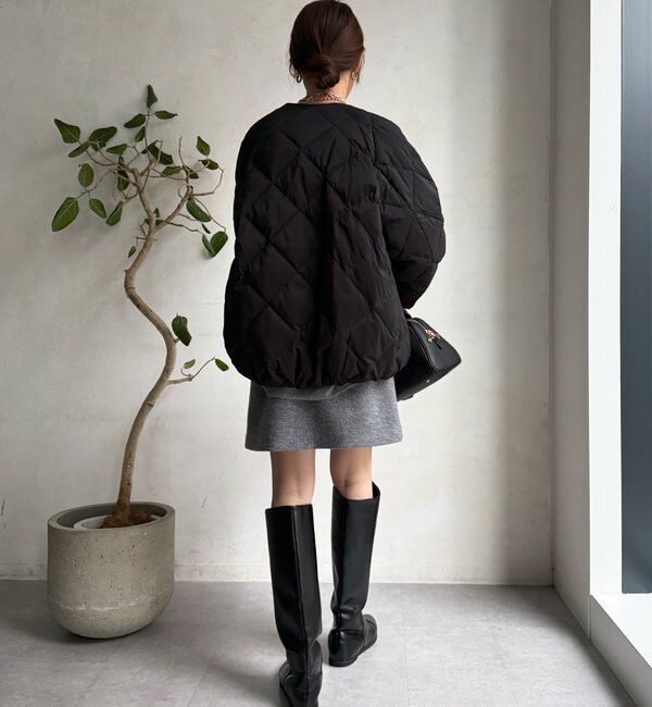  「ストレッチタフタ袖リブショートダウン」|その他|