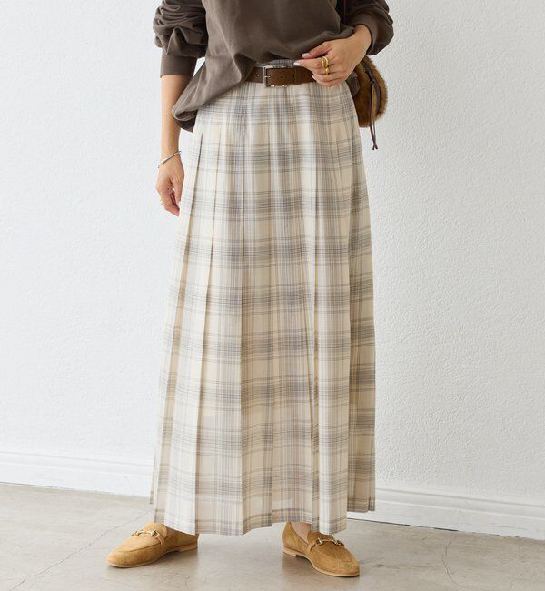  「シアーチェックプリーツスカート」|スカート|