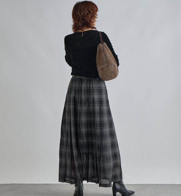  「シアーチェックプリーツスカート」|スカート|