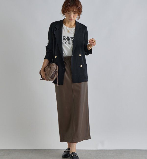  「【季節の変わり目に/接触冷感】ニットジャケット」|テーラードジャケット|