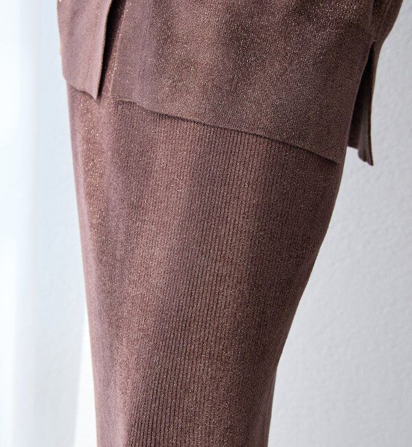  「【セットアップ対象】ラメモールニットタイトスカート」|スカート|