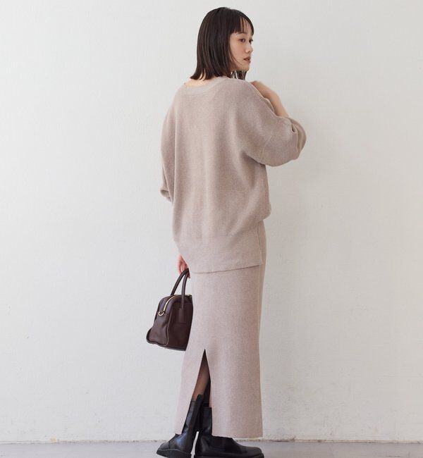  「【セットアップ対象】ラメモールニットタイトスカート」|スカート|