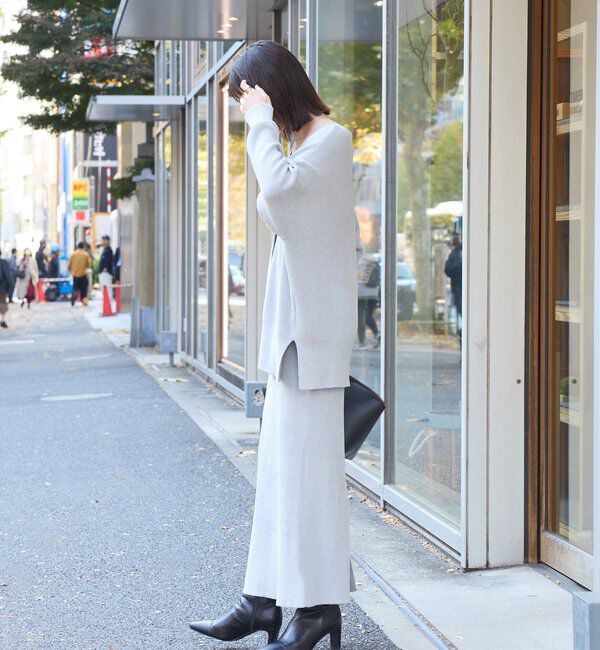  「【セットアップ対象】ラメモールニットタイトスカート」|スカート|