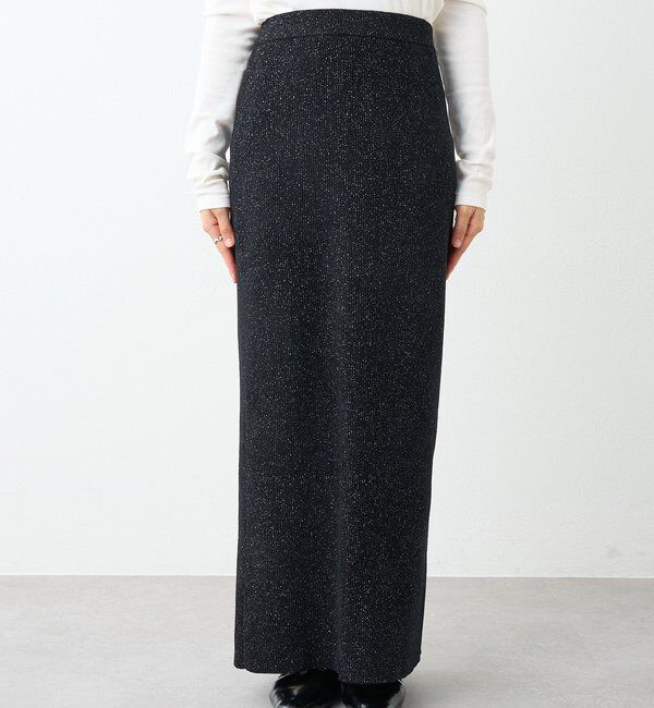  「【セットアップ対象】ラメモールニットタイトスカート」|スカート|