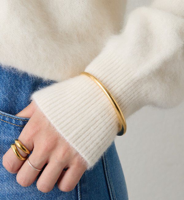  「【R.good（アールドットグッド）】インパクトサークルバングル」|ブローチ・コサージュ|ゴールド