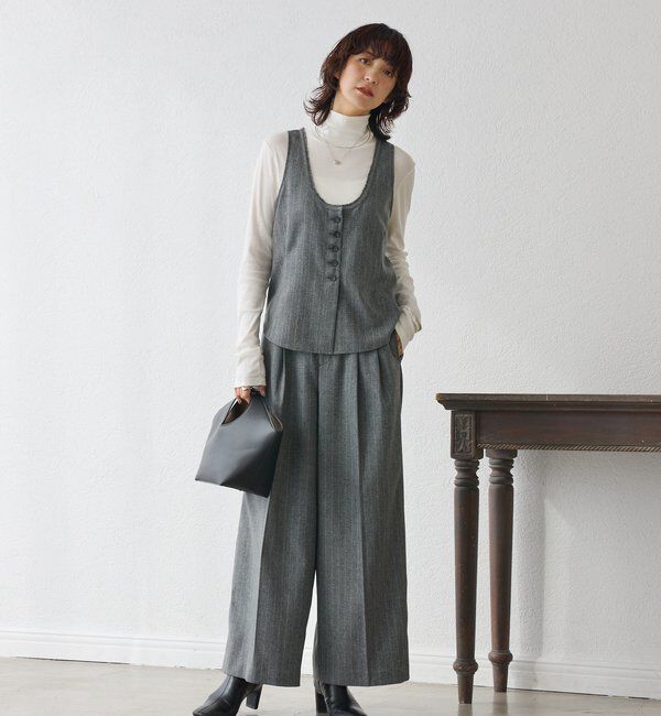  「【セットアップ対応可】ウーリーツイルジレ」|ベスト・ジレ|