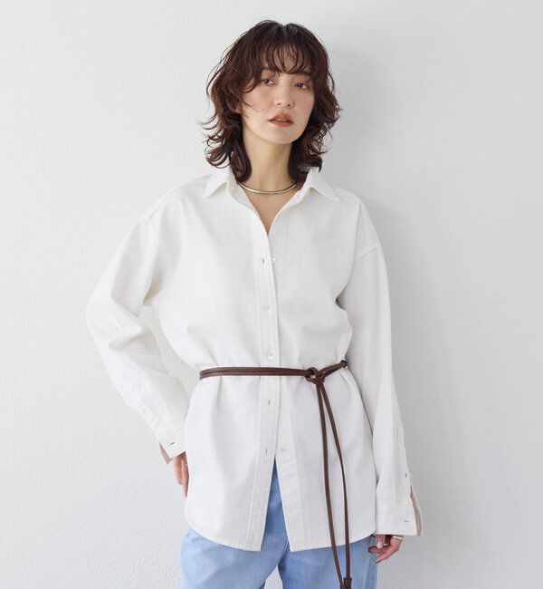  「【ウエストのアクセントに】レザーコードベルト」|ベルト|