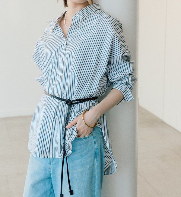  「【ウエストのアクセントに】レザーコードベルト」|ベルト|