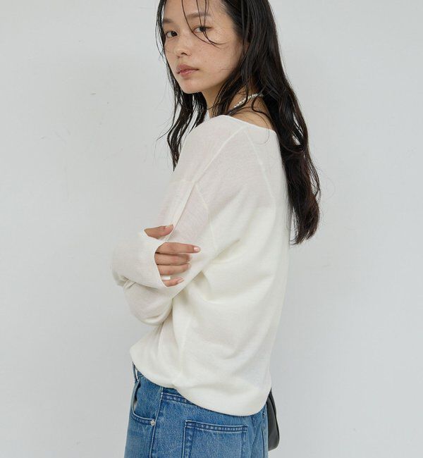  「【手洗い可】メリノウールニットプルオーバー」|ニット・セーター|