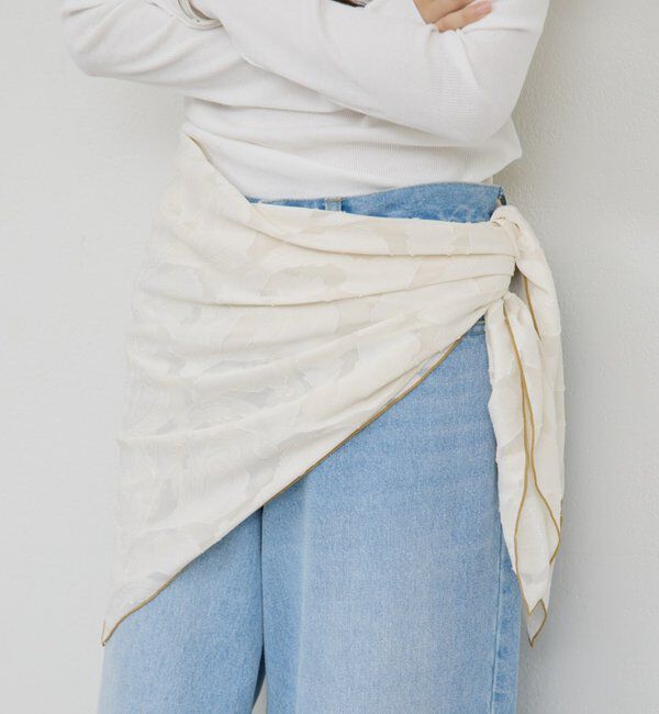  「シフォンジャガードスカーフ」|マフラー|