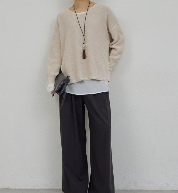  「【手洗い可】コットンメッシュプルオーバー」|ニット・セーター|