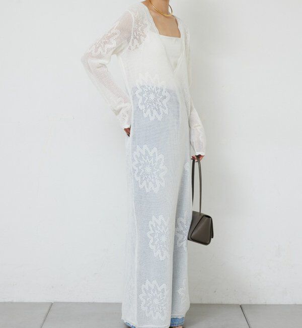  「【手洗い可】メッシュニットドレス」|ワンピース|